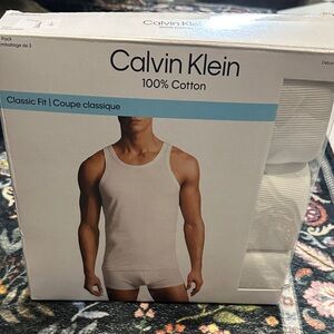 NWT Calvin Klein Men's Classic White Undershirt and Brief Set